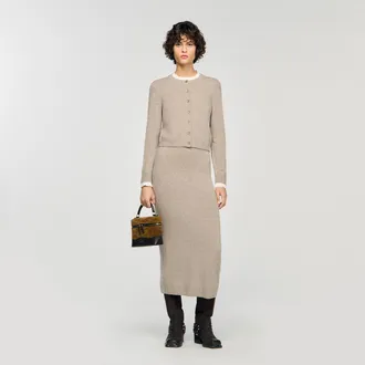 Sandro Cárdigan con cuello en contraste