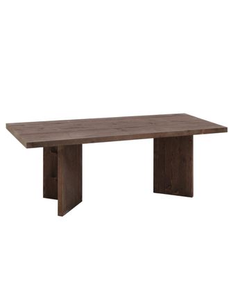 Deco Wood Mesa de centro de madera maciza en tono nogal de 120x50cm