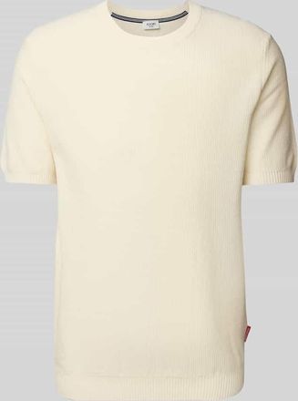Joop JOOP! Jeans T-Shirt mit gerippten Abschl&uuml;ssen Modell Simoro in Offwhite, Gr&ouml;&szlig;e XXXL