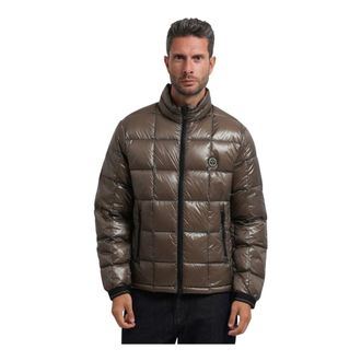 A|X Armani Exchange Piumino con collo alto lucido - - Jackets - Uomo - Marrone - L