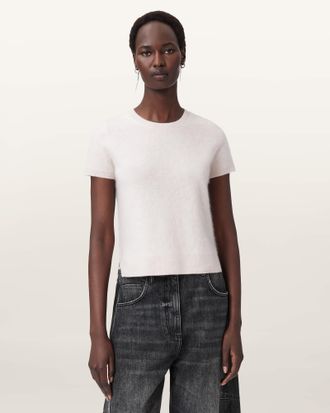AllSaints Cashmere Rebel Cashmere T-Shirt, Size: XS