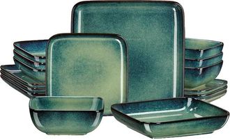 OEM Vajilla, Dise&ntilde;o Elegante, Construcci&oacute;n Duradera, Verde - 16 Piezas