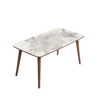 Hanah Home Tavolino In Legno luci 100 X 53 X 45 Cm - Bianco