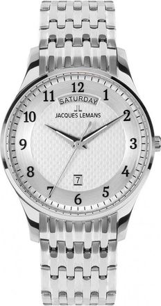 Jacques Lemans 1-2193P Mens London Watch - Silver - One Size