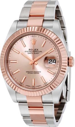 Rolex Datejust 41 Sundust Dial Steel and 18K Everose Gold Mens Watch 126331SNSO