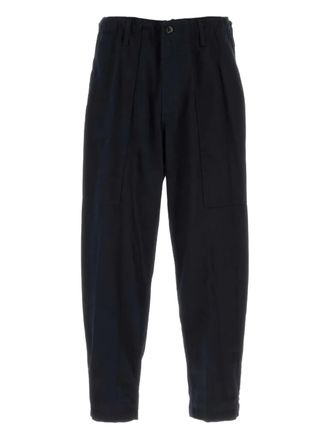 Yohji Yamamoto patch-pocket jeans - men - Cotton - 2 - Blue