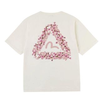 Palace x EVISU Heavy Wash T Shirt Off White P30ES243
