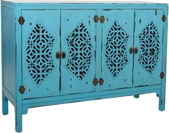 Wanderlust Deco Wanderlust Deco - Aparador De Madera Azul 120x40x86,5