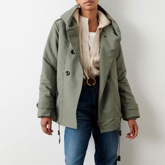 Sessun Parka met kap en knoopsluiting Sandison
