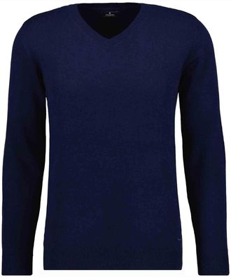 Ragman Rundhalspullover RAGMAN, Herren, Gr. 52, blau (marineblau), 90% Wolle 10% Cashmere, V-Ausschnitt, Pullover Rundhalspullover