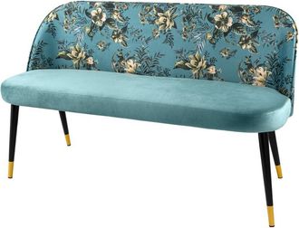 Global Interiors Design Sitzbank Boutique mit Samtbezug - Türkis