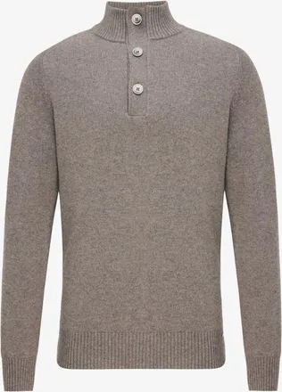 Gentiluomo Buttoned Turtle Zip | Taupe