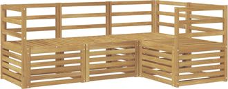 vidaXL Conjunto De Sof&aacute;s De Exterior 4 Uds. Blanco Vidaxl