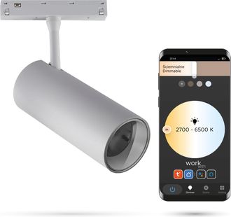 OEM Foco Led Blanco Wifi Zigbee De 20 W Para Rieles Magn&eacute;ticos Smart Track 48 V Cc, Regulable Entre 3000 Y 5000 K