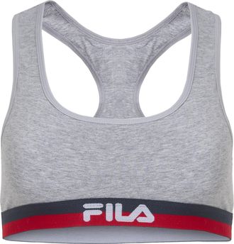 Fila Bustier FILA, Damen, Gr. XS, N-Gr, grau, Jersey, Obermaterial: 95% Baumwolle, 5% Elasthan, meliert, unifarben mit Farbeinsatz, Basic, Basic, BHs Busti