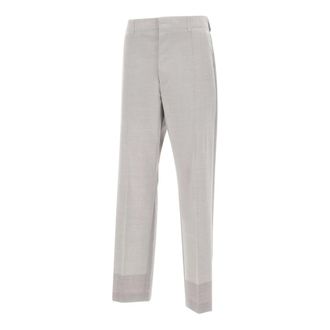 Maison Margiela Straight Trousers, male, Gray, Size: M Tailored Trousers