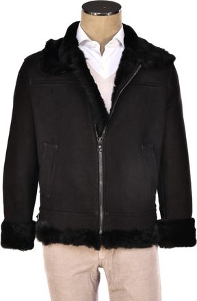 Hettabretz Suede Belted Shearling Overcoat