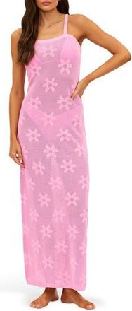 Beach Riot Conrad Cotton Floral Jacquard Sundress in Prism Pink at Nordstrom Rack, Size X-Large