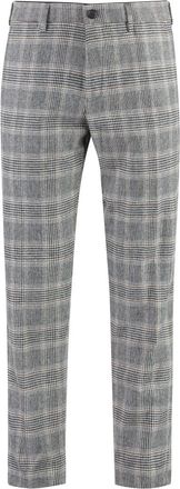 Department Five Grey Check Slim Trousers