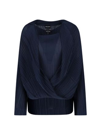 Giorgio Armani Pleated Twin-Set - Blue