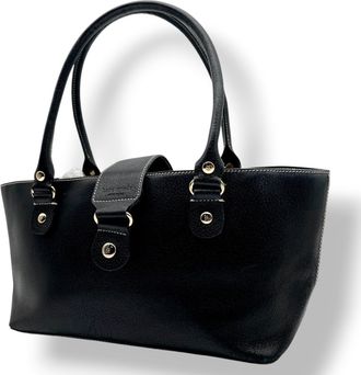 Kate Spade New York Black Leather Handbag Tote Bag (Pre-Owned)
