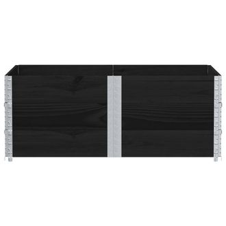 Berkfield Home Practical Garden Planter Black 150x100 cm Solid Wood Pine