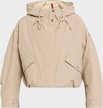 Moncler Eucalyptus Water-Repellent Hooded Jacket