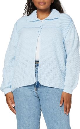 Marlon Womens Angeline Knitted Bedjacket, Blue, 20-22