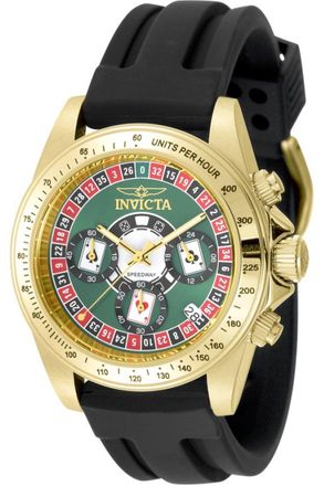 Invicta Speedway 50873 Herenhorloge - Quartz Uurwerk - Roestvrij Staal met Groene Wijzerplaat - 39 mm