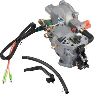 Infinite Carburador De Metal Plateado Para Motor Gx390 188f 190f - Nuevo Con Estrangulador Manual