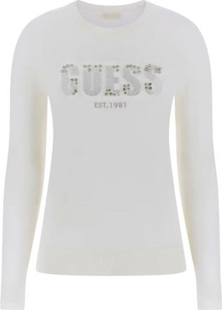 Guess Truien & Vesten, Dames, Grijs, XL, Reyna Logo Sweater