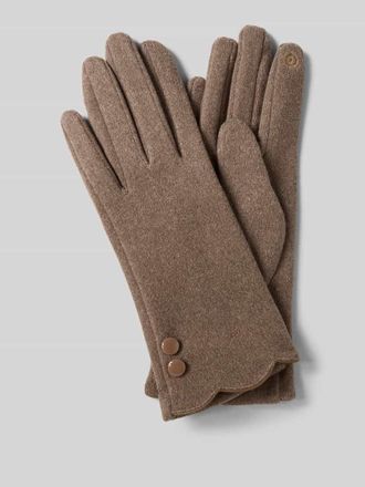 Eem Fashion Regular Fit Handschuhe mit Zierkn&ouml;pfen in Taupe, Gr&ouml;&szlig;e L