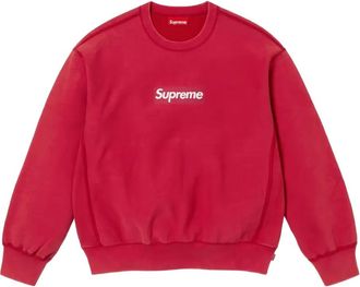 SUPREME Sweater met logodetail en ronde hals - Rood