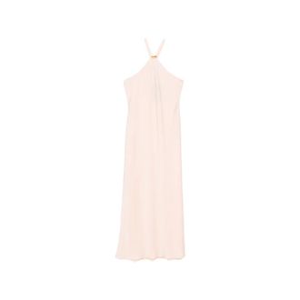 Max Mara Gowns, female, Pink, Size: L Lightweight Satin Dress