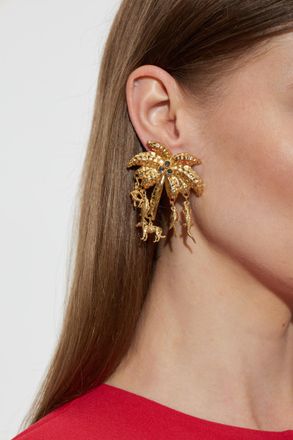 Jacquemus Brass Earrings Palmier, Womens, Gold