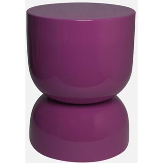 Sweeek Mesa Auxiliar, Mesa Lateral De Sof&aacute;, Mesita Met&aacute;lica Efecto Brillante