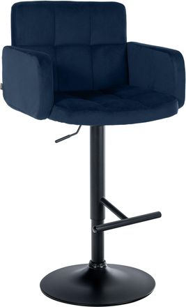 Clp Clp - Taburete De Bar Los Angeles En Terciopelo Azul Negro