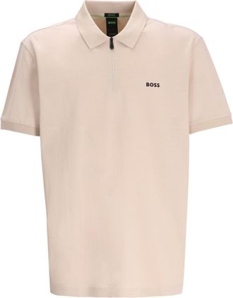 HUGO BOSS Beige Regular Fit Logo Polo