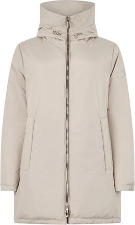 Moorer Gewatteerd jack met capuchon - Dames - Winterjassen - Beige - L - Polyester - Jassen