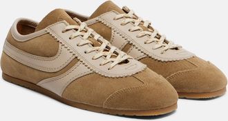 Dries Van Noten Leather-trimmed suede sneakers