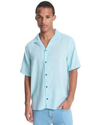 Quiksilver Funktionshemd QUIKSILVER Sunrise, Herren, Gr. XXL, US-Gr&ouml;ssen, blau haze, Obermaterial: 55% Walkfrottier, 45% Hanf;, Hemden Funktionshemd
