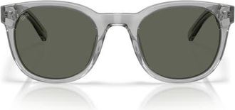 Costa Middles 51mm Gradient Polarized Round Sunglasses in Gray Crystal /Gray at Nordstrom