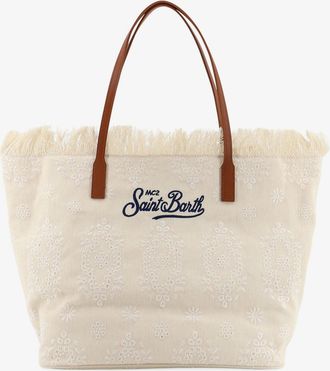 MC2 Saint Barth Borsa a spalla Le city bag in canvas con ricami all-over - MC2 SAINT BARTH - gender_Woman