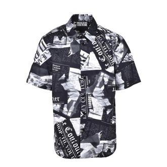 Versace Jeans Couture Short Sleeve Shirt - Heren - Korte mouwen Overhemden - Veelkleurig - M - Katoen - Overhemden