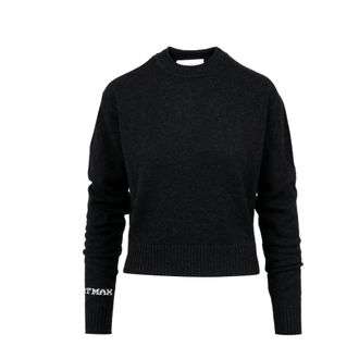 Sportmax Agadir Crewneck Sweater - Dames - Ronde hals truien - Zwart - L - Wol - Truien & Vesten