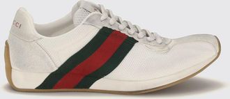 Gucci Sneakers basse Tempo in pelle e mesh con dettaglio Web e effetto usurato