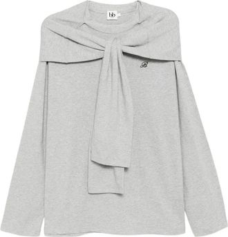 B+ab Top con ricamo - Grigio