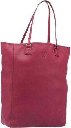 Loewe Pre-owned Leather Shoulder Bag - Dames - Vintage Shopper - Rood - ONE Size - Leer - Vintage