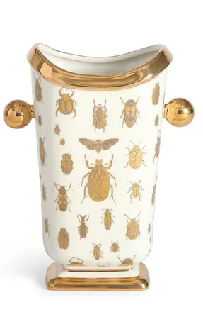 Jonathan Adler Botanist Specimen Vase in White /Gold at Nordstrom