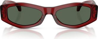 Versace 54mm Irregular Sunglasses in Dark Green at Nordstrom